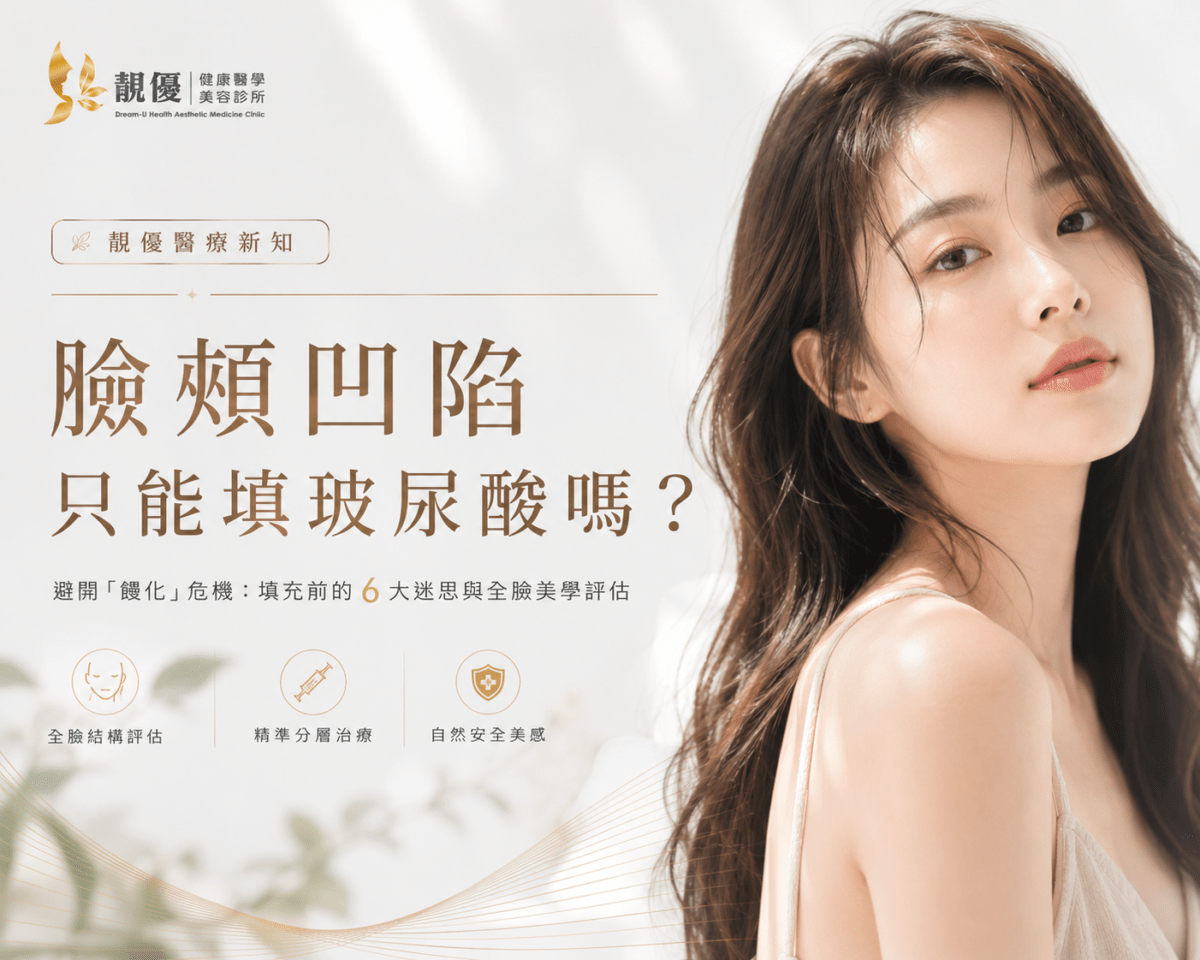 臉頰凹陷只能填玻尿酸嗎?避開饅化危機與全臉美學評估解析|靚優診所